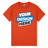 Personalised Customised Men Custom T-Shirt Logo Text Printing Antique Orange Tee Printed