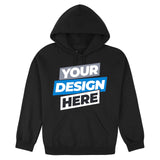 Personalised Mens Custom Printed Hoodie Sweatshirt Logo Text Printing Black