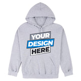 Personalised Men Custom Printed Hoodie Sweatshirt Logo Text Printing Sport Grey