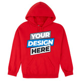 Personalised Mens Custom Printed Hoodie Sweatshirt Logo Text Printing Red