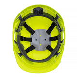 4 Pack Portwest Endurance Plus Work Safety Helmet Vented Hard Hat Hi-Vis Yellow Bulk PS55