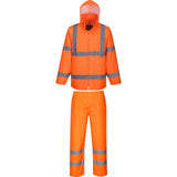 Portwest Hi-Vis Waterproof Windproof Reflective Rain Coat Jacket Pants Suit H440 H441