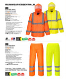 Portwest Hi-Vis Waterproof Windproof Reflective Rain Coat Jacket Pants Suit H440 H441