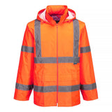 2x Portwest Hi Vis Orange Waterproof Windproof Vented Safety Rain Jacket Raincoat Bulk H440