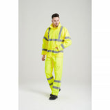 4 Pack Portwest Hi Vis Yellow Waterproof Windproof Vented Safety Rain Jacket Raincoat Bulk H440