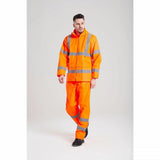 4 Pack Portwest Hi Vis Orange Waterproof Windproof Vented Safety Rain Jacket Raincoat Bulk H440