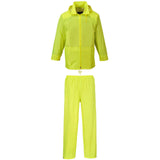 Portwest Classic PVC Coated Waterproof Vented Rain Suit Jacket Pants Raincoat Hooded L440