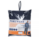 3 Pack Portwest Classic PVC Coated Waterproof Rain Suit Jacket Pants Hoode Raincoat Navy Blue Bulk