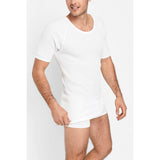 6 Pack Bonds Aircel Thermal Short Sleeve Tee Mens T-Shirt White Raglan Waffle Knit Bulk MVNK Undergarment