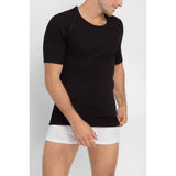 6 Pack Bonds Aircel Thermal Short Sleeve Tee Mens T-Shirt Black Raglan Waffle Knit Bulk Undergarment MVNK