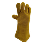 Safetyware Premium Cowhide Leather Heat Proof Welding Riggers Safety Work Gloves Brown