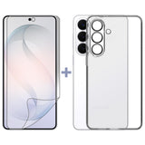 For Samsung Galaxy S26 Clear Back Case Cover and Soft Film Screen Protector