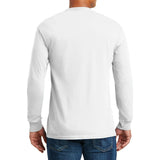 2 Pack Mens Cotton Crew Neck Long Sleeve Blank Plain Basic T-Shirt Tee Top Bulk