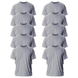 10 Pack Men Cotton Blank Plain Basic Crew Neck Short Sleeve T-Shirt Tee Top Bulk Classic Regular Fit