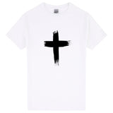 Faith Jesus Cross Christian Christ Religion White Mens T Shirt Tee Top