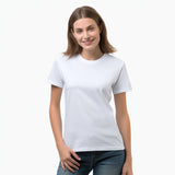 2 Pack Ladies Womens Cotton Blank Plain Crew Neck Short Sleeve T-Shirt Tee Tops Bulk