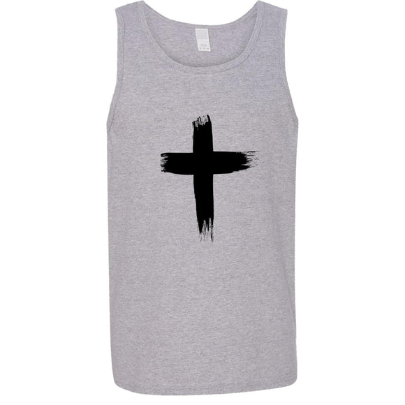 Faith Jesus Cross Christian Religion Mens Sport Grey Tank Top Singlet T Shirt