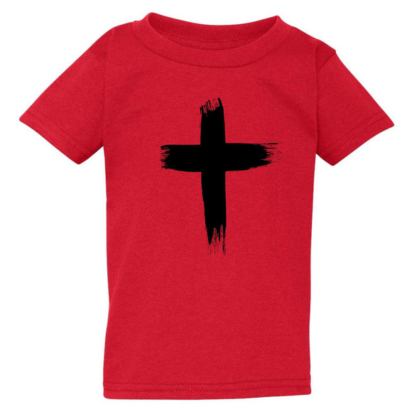 Faith Jesus Cross Christian Religion Red T-Shirt Tee Top Baby Kids Boy Girl