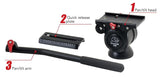 iFootage Komodo K5 Fluid Video Head for Camera Tripod Monopod Mount Holder IF-K5