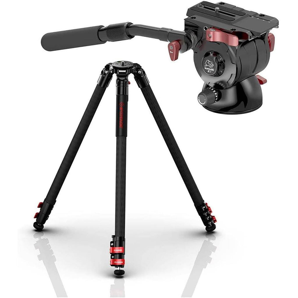 iFootage Gazelle TC9 FastBowl Carbon Fibre Camera Tripod Stand & K7 Fl ...