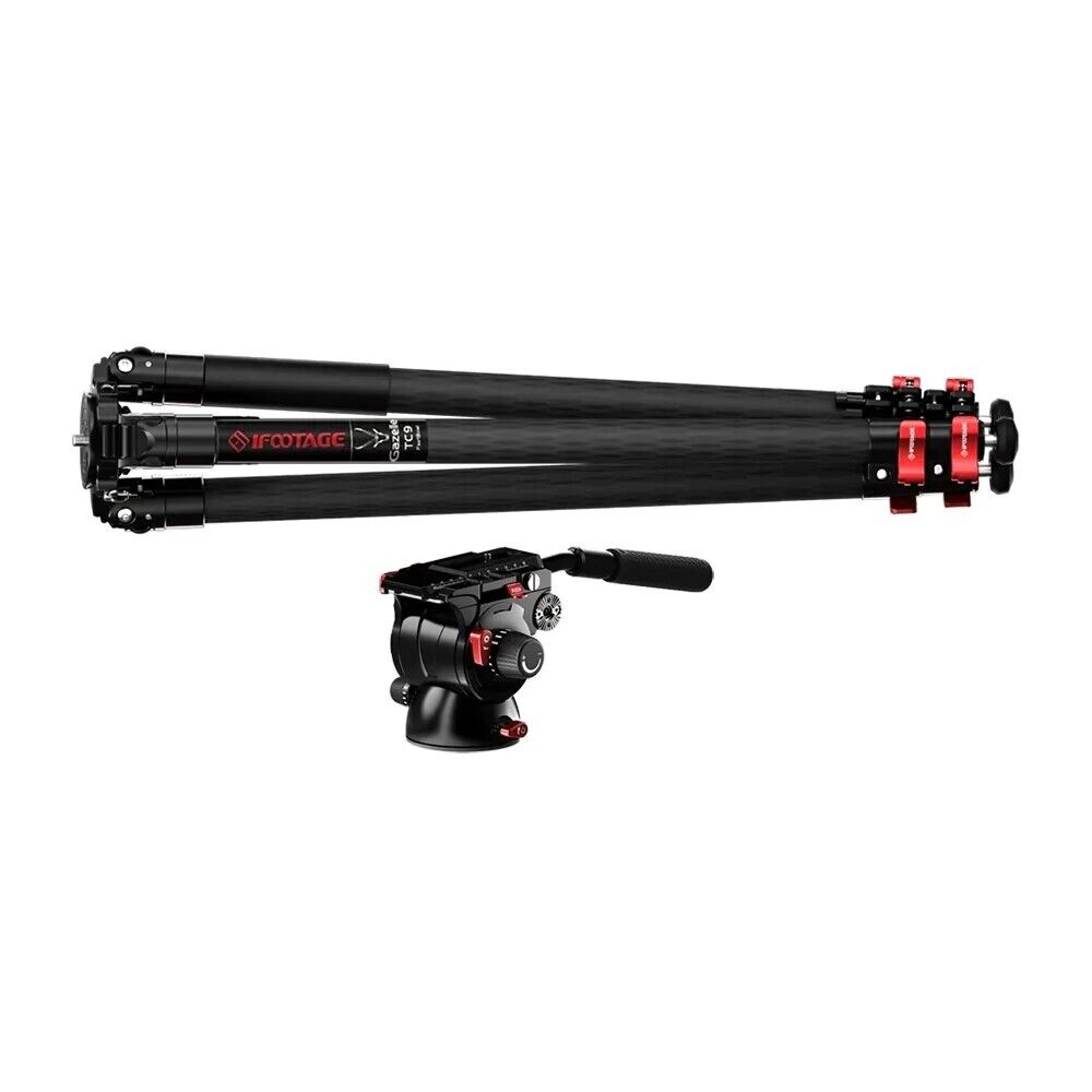 iFootage Gazelle TC9 FastBowl Carbon Fibre Camera Tripod Stand & K7 Fl ...