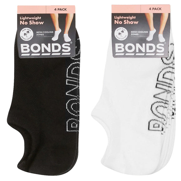 8 Pairs Bonds Lightweight No Show Womens Mesh Socks Footlets Black White LXPW4N Bulk