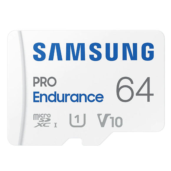 Samsung Pro Endurance 64GB 4K V10 100MB/s Micro SD SDXC Memory Card w Adapter