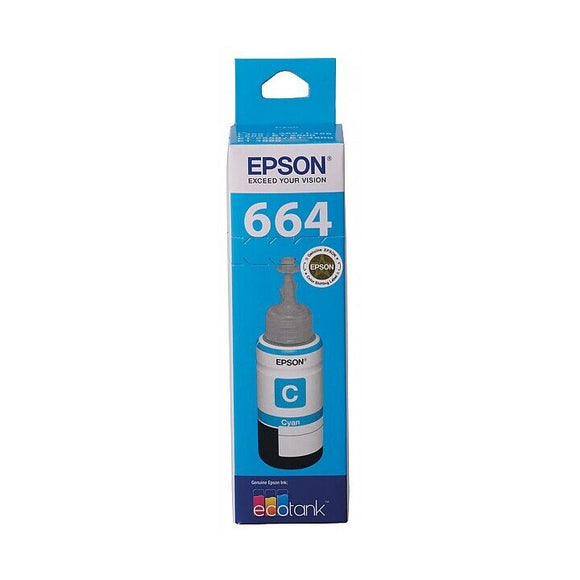 Epson T664 Cyan EcoTank 664 Ink Toner Bottle C13T664292 Genuine Original