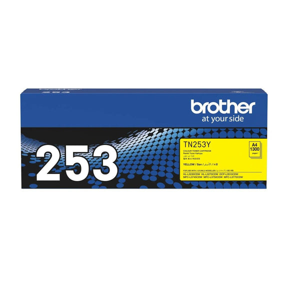 Brother TN-253 Yellow Ink Cartridge Toner TN-253Y Genuine Original