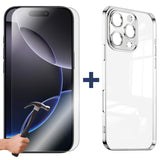 For Apple iPhone 16 PRO Phone Case Cover and Tempered Glass Screen Protector Guard