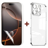 For Apple iPhone 16 PRO MAX Clear Phone Case Cover and Soft Screen Protector Guard