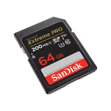 SanDisk Extreme PRO SDXC 64GB 200MB/s UHS-I U3 C10 V30 Flash Memory SD Card