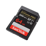 SanDisk Extreme PRO SDXC 64GB 200MB/s UHS-I U3 C10 V30 Flash Memory SD Card