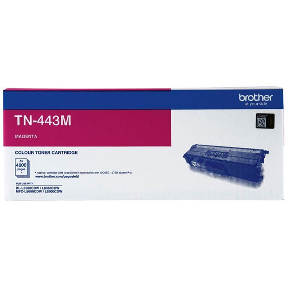 Brother TN443 Magenta High Yield Ink Toner Cartridge TN-443M Genuine Original