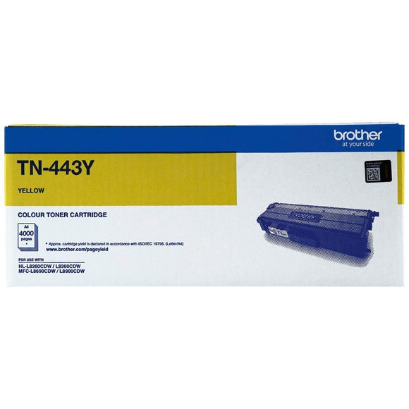 Brother TN443 Yellow High Yield Ink Toner Cartridge TN-443Y Genuine Original