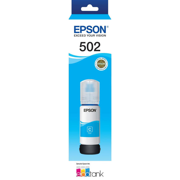 Epson T502 Cyan EcoTank 502 Ink Toner Bottle C13T03K292 Genuine Original