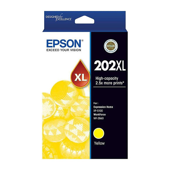 Epson 202XL High Capacity Yellow Ink Cartridge Toner C13T02P492 Genuine Original