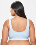 3 Pack Bonds Womens Seamless Wireless Wire Free Comfy Crop Bra Blue Snow WVLHW Bulk