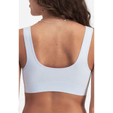 3 Pack Bonds Womens Seamless Wireless Wire Free Comfy Crop Bra Blue Snow WVLHW Bulk