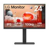 LG 23.8" Full HD 16:9 IPS 1920x1080 5ms 100Hz USB-C Computer Monitor 24BA650-B