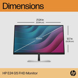 HP E24 G5 23.8" FHD IPS EYE EASE 16:9 1920x1080 Computer PC Monitor 6N6E9AA