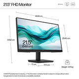 HP Series 3 Pro 322PF 21.5" IPS 16:9 1920x1080 FHD Eye Ease 100Hz PC Monitor 9U5B0UT