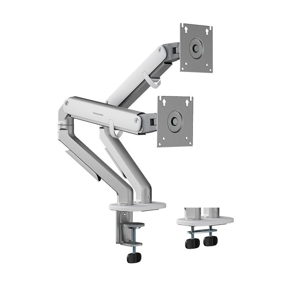 Humanmotion T6-2G for 17-32'' Modern Dual Screen Monitor Arm Holder Silver