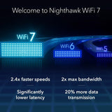 NETGEAR Nighthawk BE9300 WiFi 7 Tri-Band Router 9.3Gbps RS300-100APS