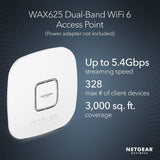 NETGEAR Insight Managed WiFi 6 AX5400 PoE Dual Band Access Point WAX625-100APS