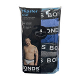 8 Pack Bonds Hipster Briefs Mens Plus Size Undies Underwear Assorted Bulk Comfy Cotton MVY94W