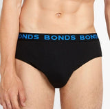 8 Pack Bonds Hipster Briefs Mens Plus Size Undies Underwear Black Bulk Comfy Cotton MVY94W