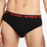 8 Pack Bonds Hipster Briefs Mens Plus Size Undies Underwear Black Bulk Comfy Cotton MVY94W