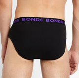 8 Pack Bonds Hipster Briefs Mens Plus Size Undies Underwear Black Bulk Comfy Cotton MVY94W