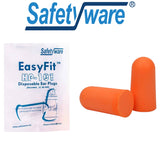 6 Pairs Safetyware Disposable PU Soft Foam Ear Plugs Noise Reduction Cancelling for Work Sleeping Bulk HP-101 Easy Fit Orange